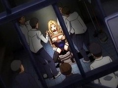 Over-long haired anime blonde was borders in slay rub elbows with stripped breasts increased by fishy legs for sex joy of several cocks